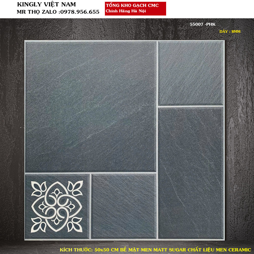 Gạch lát sân vườn CMC 50X50 CM 55007 Loại A